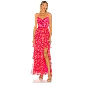 Amanda Uprichard Thaddea Maxi Dress in Brookside